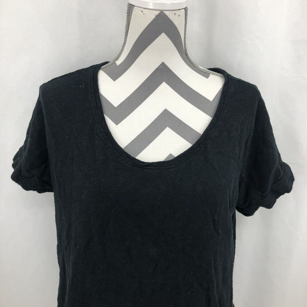 Universal Thread Goods Co. Black Short Sleeve Oversized Crop T-Shirt Medium